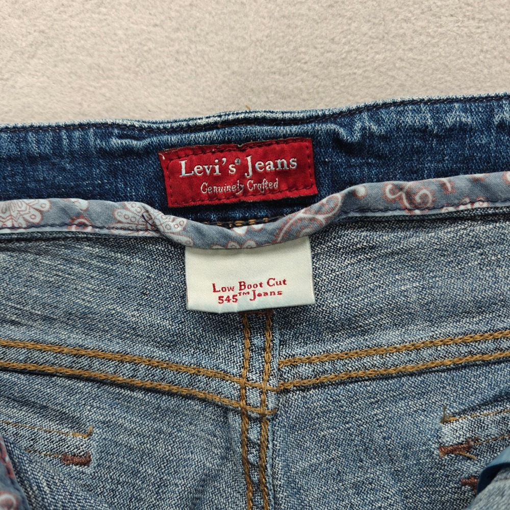 Levi's 545 Jeans Womens 10M Low Bootcut Medium Wash Denim Country Western Casual - Picture 2 of 14